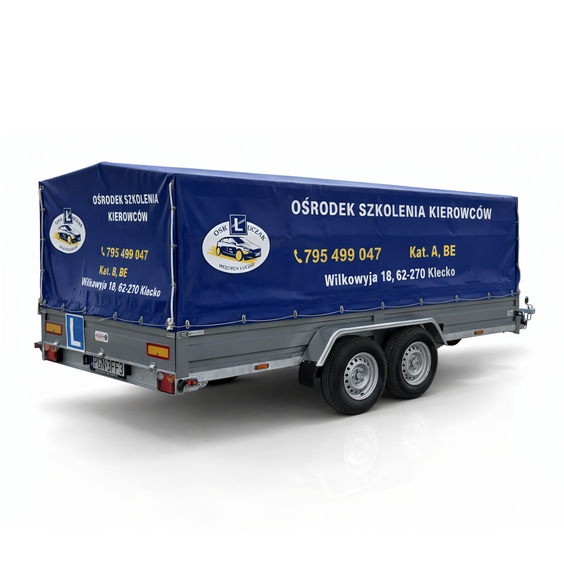 Przyczepa Fracht - zestaw szkoleniowy B+E OSK Łuczak